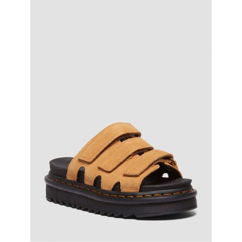 Dr. Martens Raine Slide Suede Sandals Women's Tan