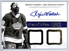 Rogie Vachon 2013-14 Panini National Treasures Dual Mem Auto Jersey #DM-RV Los