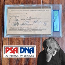 ALBERT EINSTEIN * PSA * Autograph U.S. Postal Return Receipt Signed BERLIN 1929