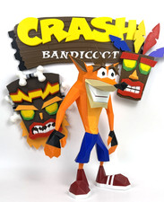 Crash Bandicoot Logo & Figure- Aku Aku - Uka ...