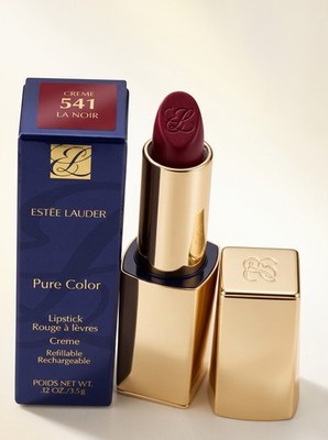 Estée Lauder Pure Color Creme Lipstick 541 La Noir Refillable New in Box