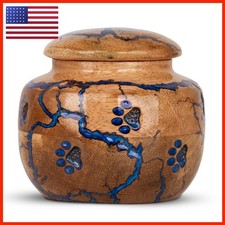 STONLIF Wood Pet Urns Dog/Cat Ashes - Small 10 Cu/in - Blue, Small PU-RRU-SMALL