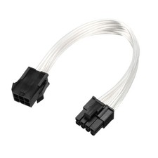 6 Pin to 8 Pin PCIE PCI Express Video Card Power Supply Cable Adapter White
