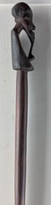 Vintage Walking Stick Twisted Tuareg Wood African Hand Carved Head Cane 38"