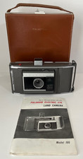 Vintage Polaroid J66 Film Land Camera w/ Leather Case  Manual Not Tested B