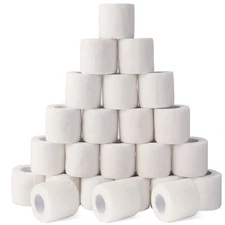24 Pack Self Adhesive Bandage Wrap 2 Inch, White Medical Tape Elastic Cohesiv...