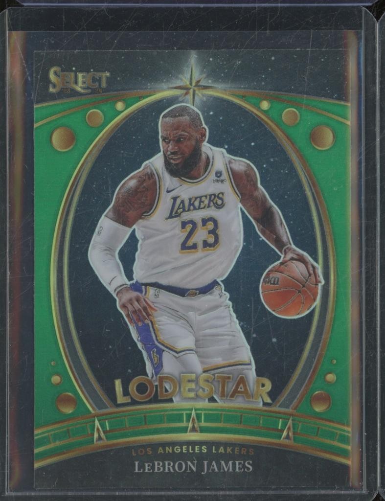 2023-24 Panini Select LEBRON JAMES #4 Lodestars Green Prizm Los Angeles SE2