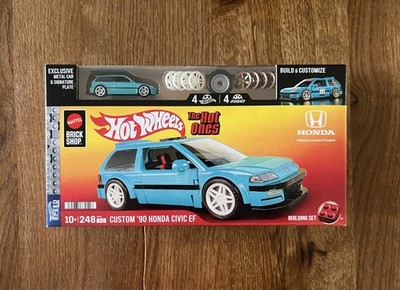Mattel Brick Shop Hot Wheels Custom '90 Honda Civic EF Building Toy Kit 248pc