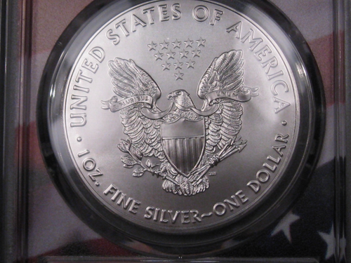 Silver American Eagle 2018 graduación profesional MS70 núcleo de bandera. #30 - Imagen 4 de 5