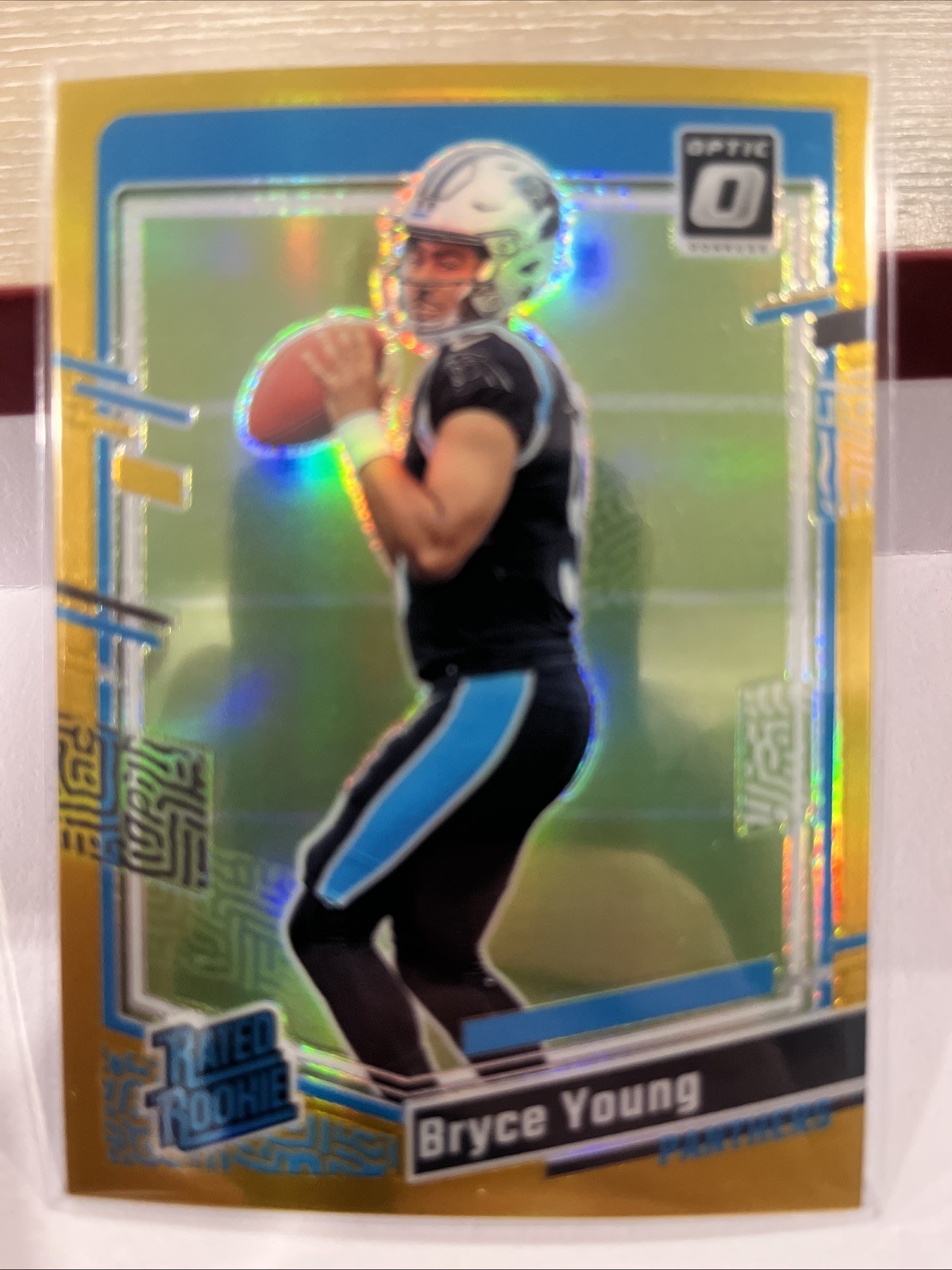 2023 Panini Donruss Optic - Rated Rookie Bryce Young #213 Gold Prizm #9/10 (RC)