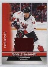2023 Team Canada Juniors Pride of the Program Exclusives /100 Zach Dean #71 r8k