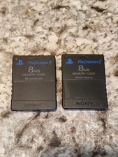 Sony PlayStation 2 PS2 Memory Card 8MB MagicGate SCPH-10020 Lot of 2