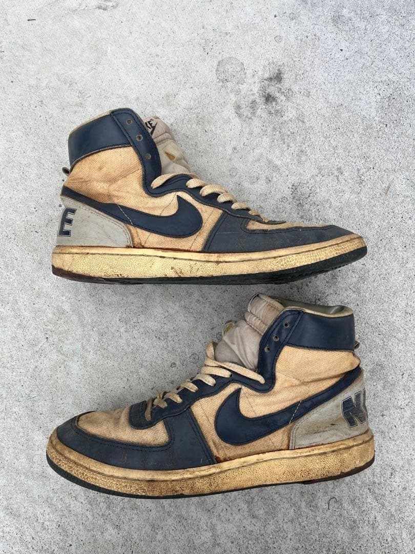 Nike Terminator Canvas Beige x Black US9 Made in Korea 1985 Vintage Sneakers image 7