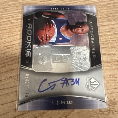 2005-06 Upper Deck SP Authentic Autograph Rookie C.J. Miles #124 Utah Jazz