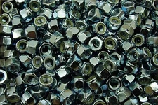 (100) Nyloc Hex Locking Nuts 9/16-12 Zinc Plated Coarse Thread Nylock