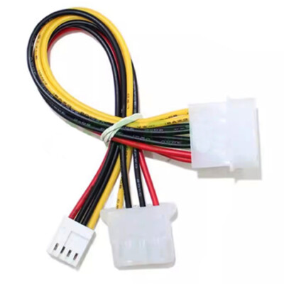Netzteil Stromadapter Kabel Stecker Molex 4pol 5,25'' auf 3.5 Floppy FDD + 5.25