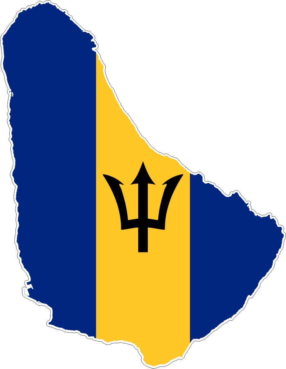 Barbados Flag Vinyl Sticker - Car Moto Map Decal For Laptop MacBook Window