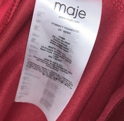 Maje Color-block stretch-knit Fate The Winx Saga Aisha Red tracksuit jacket M - Picture 11 of 12