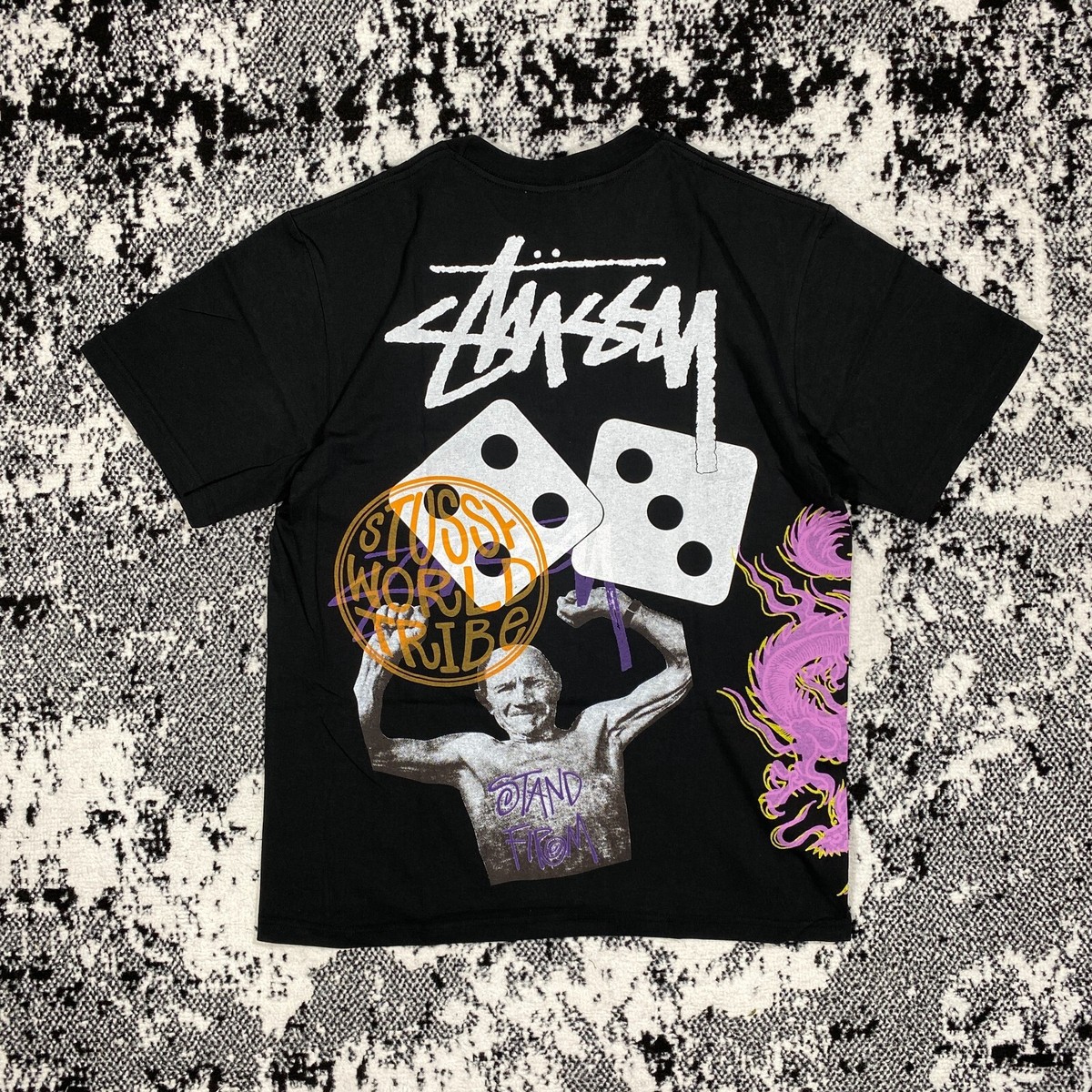 BRAND NEW STUSSY STRIKE PIGMENT DYED TEE IN BLACK - XL | eBay