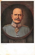 Portrait du colonel général prussien v. Beseler Patriotika carte postale 1915
