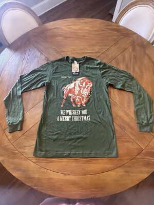 Small Buffalo  Trace  Long Sleeve Tshirt  we Whiskey You A Merry Christmas
