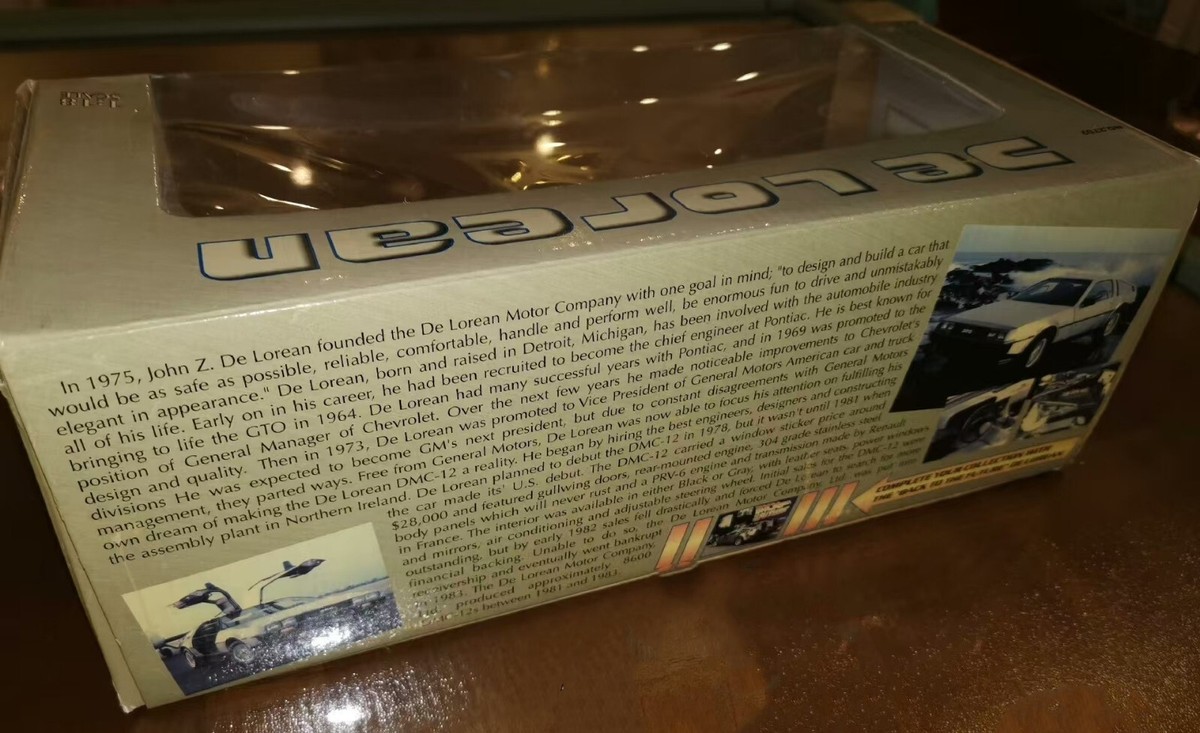 1/18 1981 De lorean car model car Model gold Edition | eBay