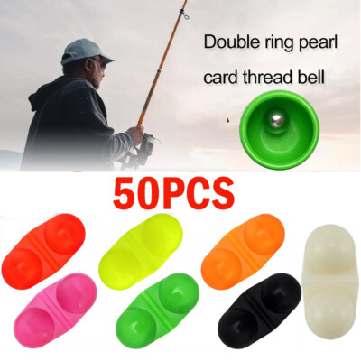 50Pcs Fishing Double Catfish Rattles Compact Line Rattle Beads For Sea Attractor
