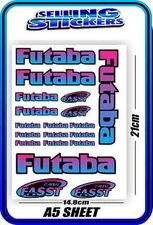 FUTABA SERVO RADIO RX TX 2.4G FLIGHT REMOTE CONTROL STICKERS FASST BLUE PINK B