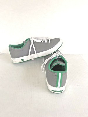 K Swiss Classic Gray Green Tennis Shoes Size 7 Leather Low Top