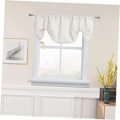 Tie Up Linen Kitchen Cafe Window Valance 20''W x 56''L (Pack of 1) Backtab Linen