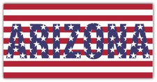 Arizona USA State Slogan Flag Car Bumper Sticker Decal ''SIZES''