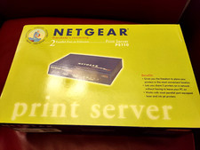 NEW NETGEAR PS110 10/100 PARALLEL 2-PORT PRINT SERVER ULAT-13 Printer Sharing