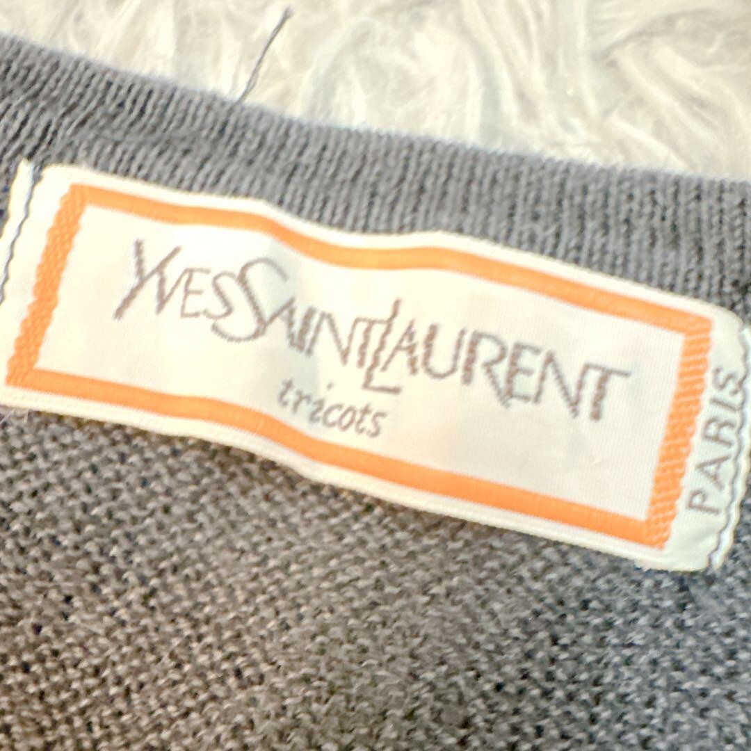 Yves Saint Laurent maglia smanicata lino colore nero taglia M donna TS1