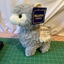 Kelly Toy Llama Alpaca Plush 11” Stuffed Animal Light Blue Gray With Tag