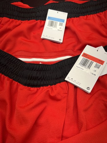 Nike Basketball Shorts MensLarge / Med Loose Fit Dry 10 Inch Training Red Black - Picture 2 of 8