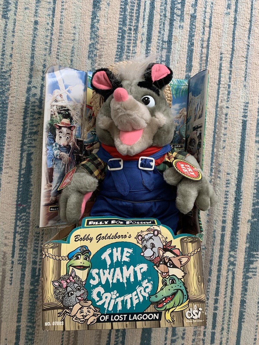 RARE The Swamp Critters Billy Bob Opossum/Possum Plush Singing TV
