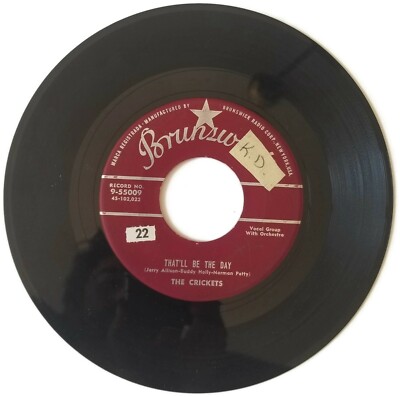 ロカビリー　The Crickets That'll Be The Day The Crickets - That'll Be The Day 45 VG+ Brunswick Rockabilly | eBay