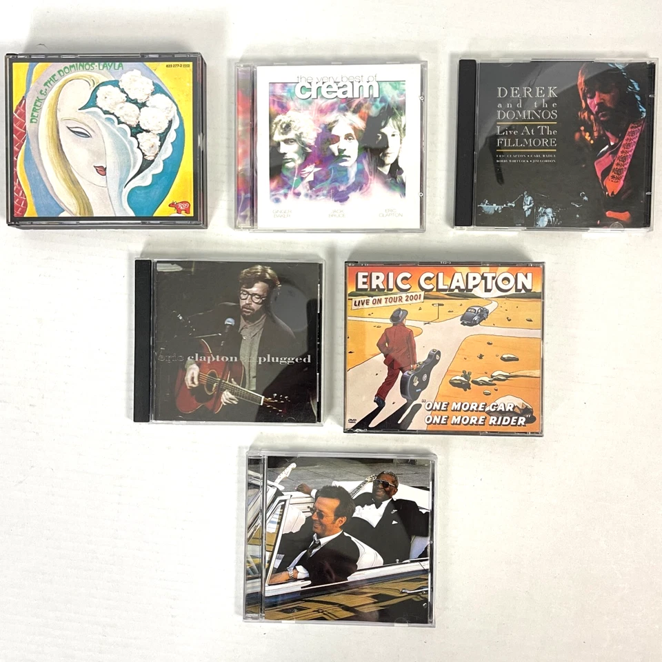 Eric Clapton Cream Derek Dominos лот из 6 компакт-дисков хиты Live Fillmore Layla BB Unplugged - Изображение 2 из 4