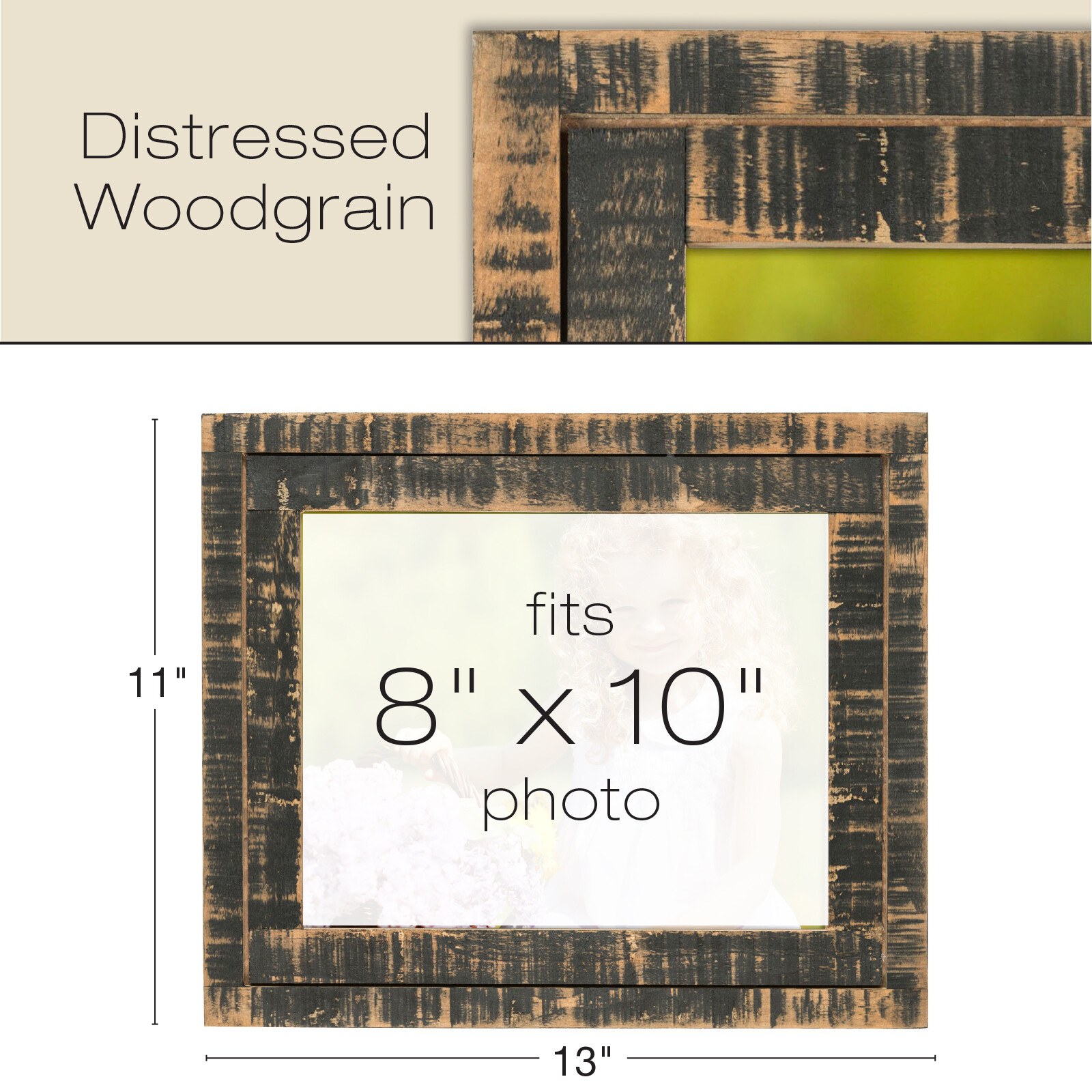 Rustic Distressed Wood Frame Holds an 8x10 Photo EGPHD0007 eBay