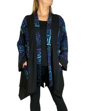 Women's Plus Size Jacket  Aztec Blue Broadway L Xl 0x 1x 2x 3x 4x 5x 6x 