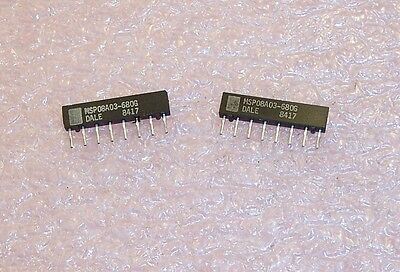 100 pcs 47 Ohm  6 PIN SIP RESISTOR NETWORKS ISOLATED CSC06A-03-470G DALE 