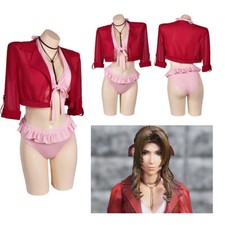Final Fantasy VII Remake Aerith Gainsborough Cosplay Coat Pants Tops Outfit