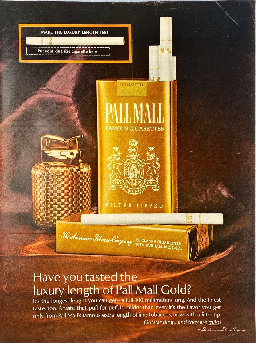 pall mall cigarette Pall Mall Gold Cigarettes 