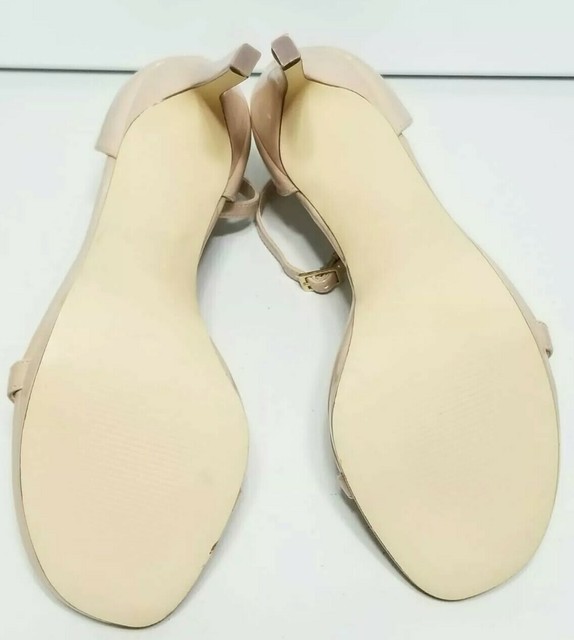 Steve Madden, Beige Patent Leather ankle strap Sandals pointed Heel Pre-owend. | eBay