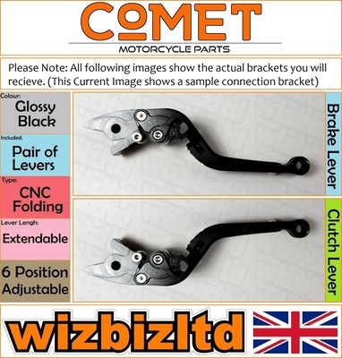 Yamaha FZ-6 Fazer 1997-2003 [Folding Extendable Black] [Comet Race Levers]