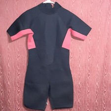 REALON Mens Shorty Wetsuit 90 Neoprene Surfing Swimming Black/Redish Size XL