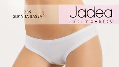 Jadea 785 Farbe Weiß Mädchen Damen Low Waist Slip aus Baumwolle und Modal