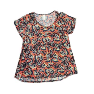 Lularoe Women s XL Orange Shirt with Circular Patterns