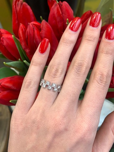 Bague or blanc 18 carats Diamants 1,10ct 4.27 grammes 0CX1193 1459€ - Picture 8 of 8