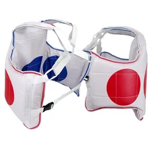 Clip Traditional Martial Arts Reversible Chest Guard Body Protector Taekwondo